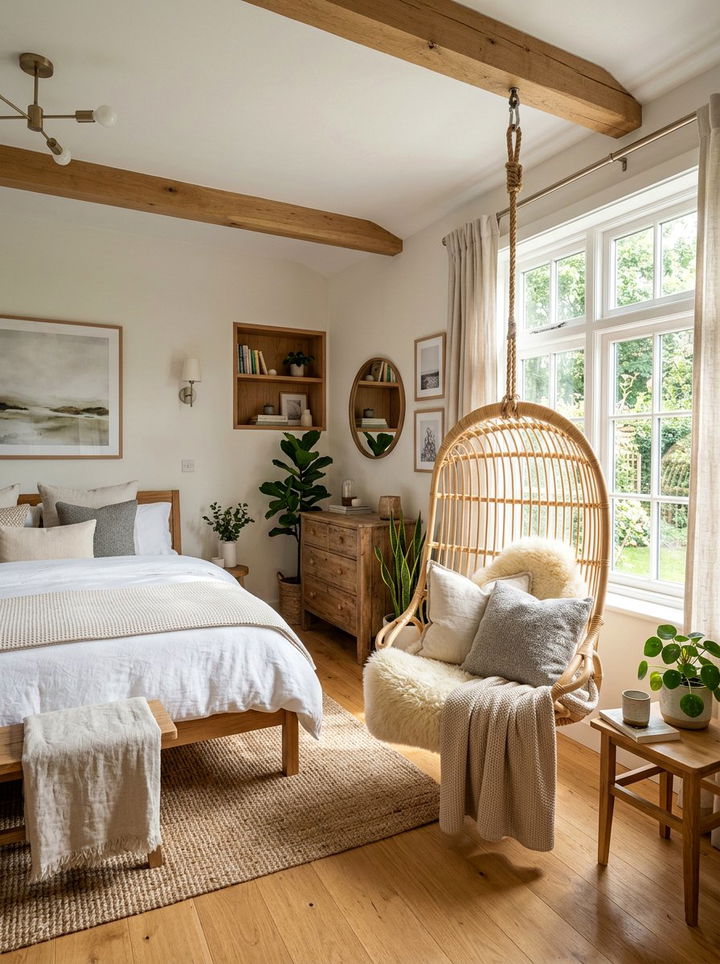 Hanging Chair Bedroom - 30 bohemian bedroom ideas