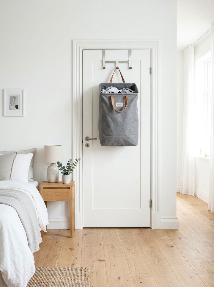 Hanging Laundry Hamper - 30 bedroom hanging storage ideas