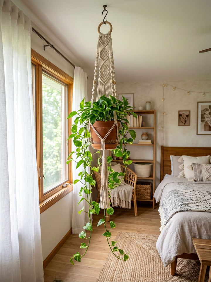 Hanging Macrame Planter - 30 bedroom planters