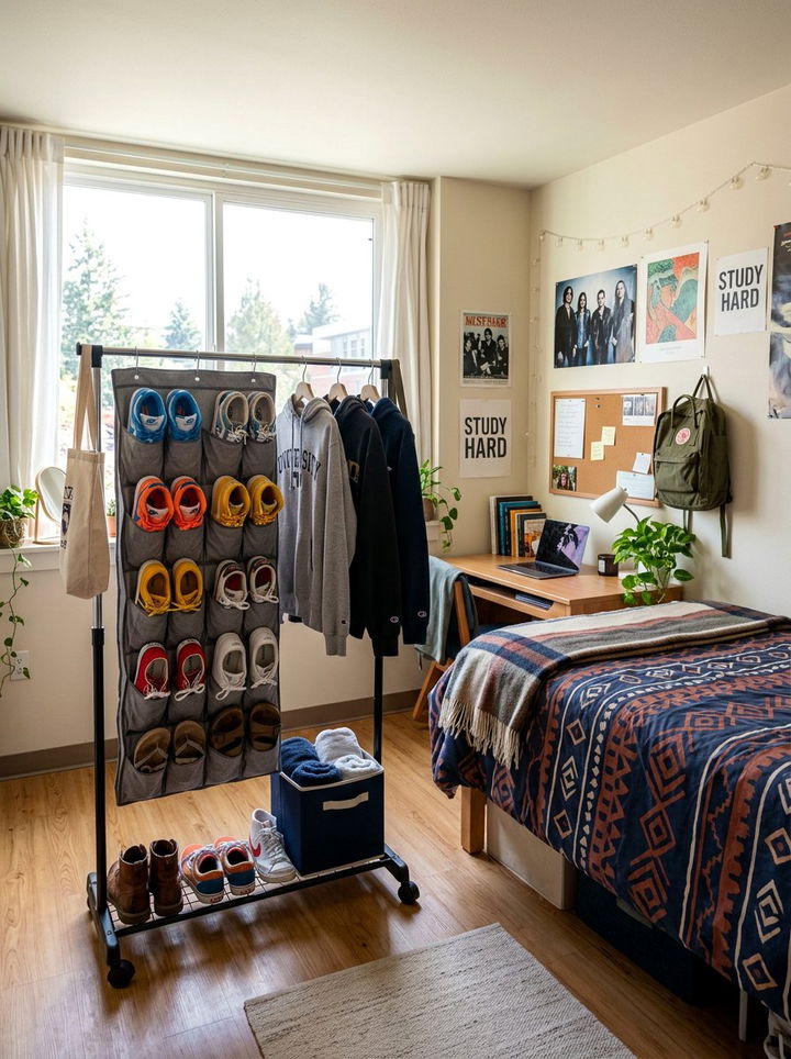 Hanging Shoe Bag - 30 bedroom shoe storage ideas