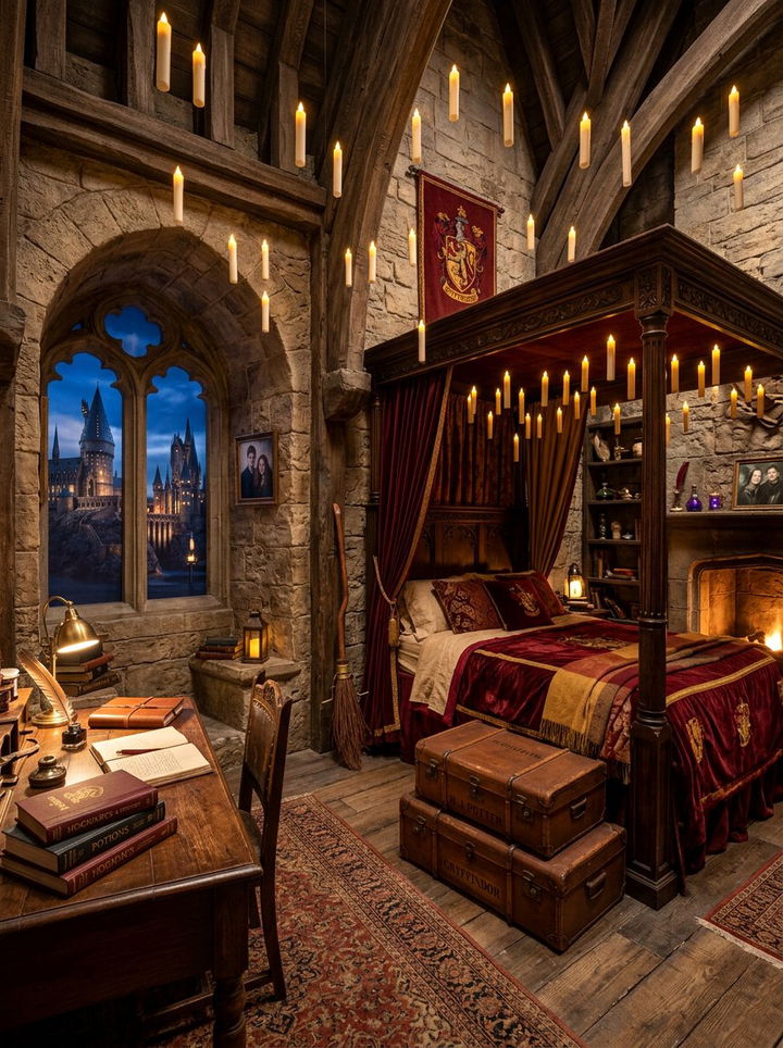 Harry Potter Bedroom - 30 movie themed bedroom ideas