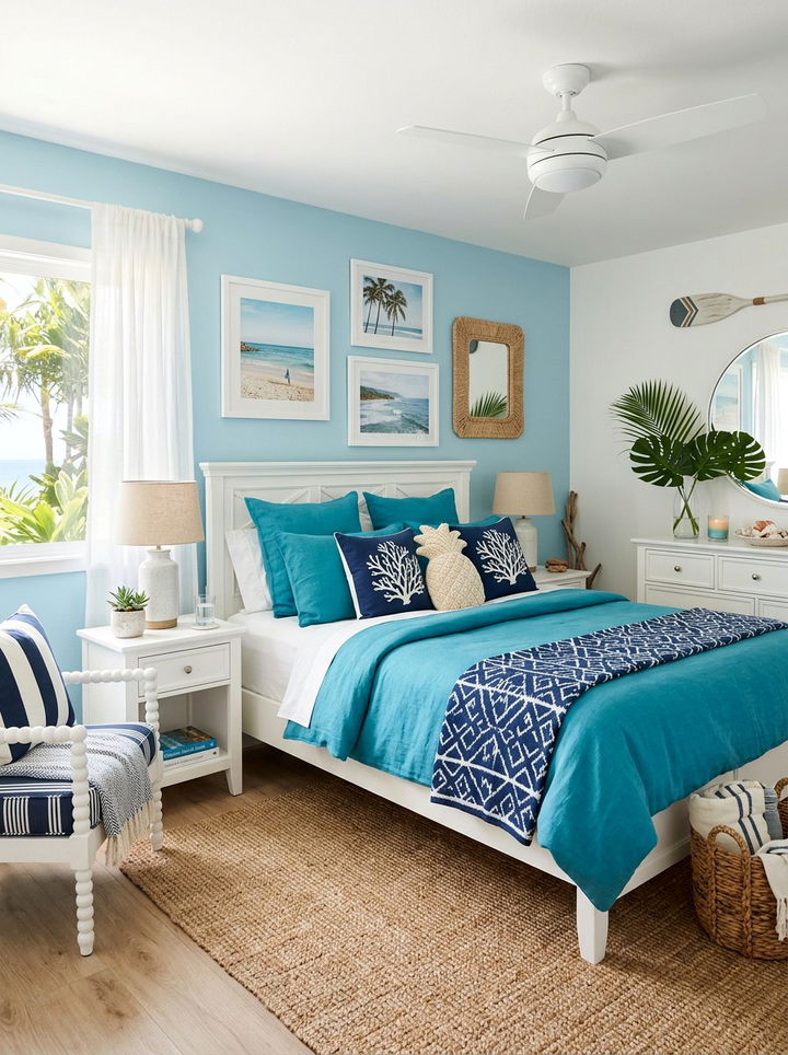 Hawaiian Blue Color Palette - 30 Hawaiian bedroom ideas