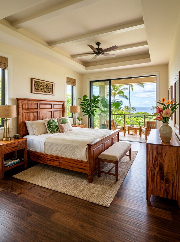 Hawaiian Koa Wood Furniture - 30 Hawaiian bedroom ideas