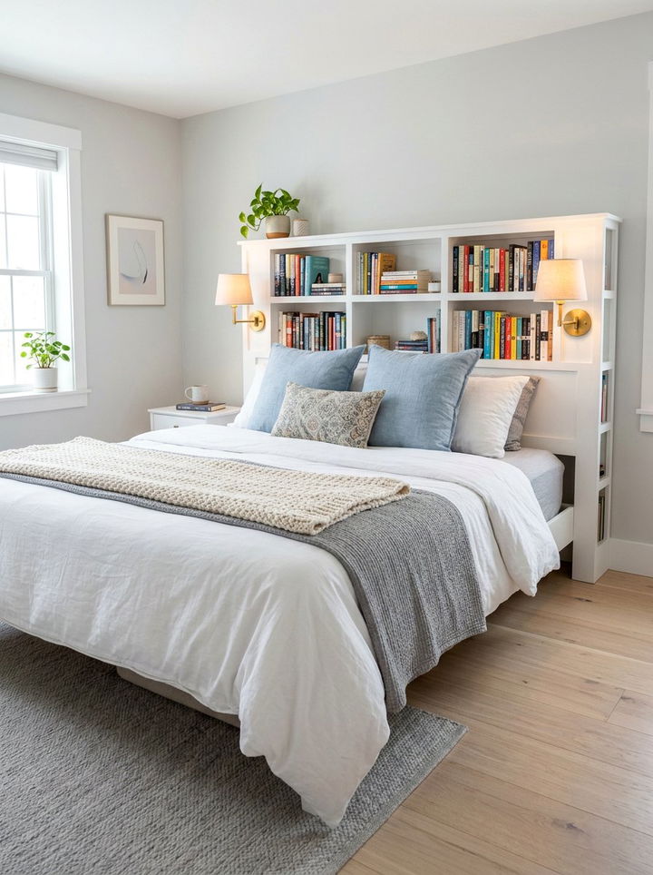 Headboard With Shelving - 30 bedroom transforming furniture ideas