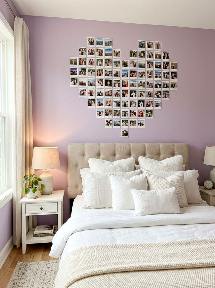 Heart Shaped Photo Collage - 30 bedroom photo displays