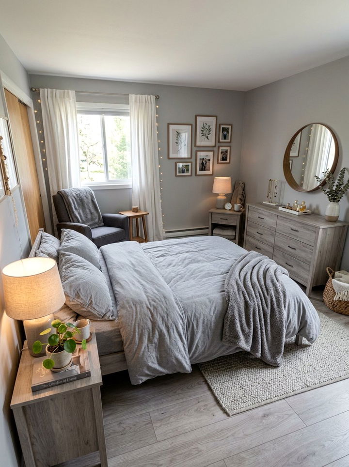 Heather gray soft bedroom - 30 all gray bedroom ideas