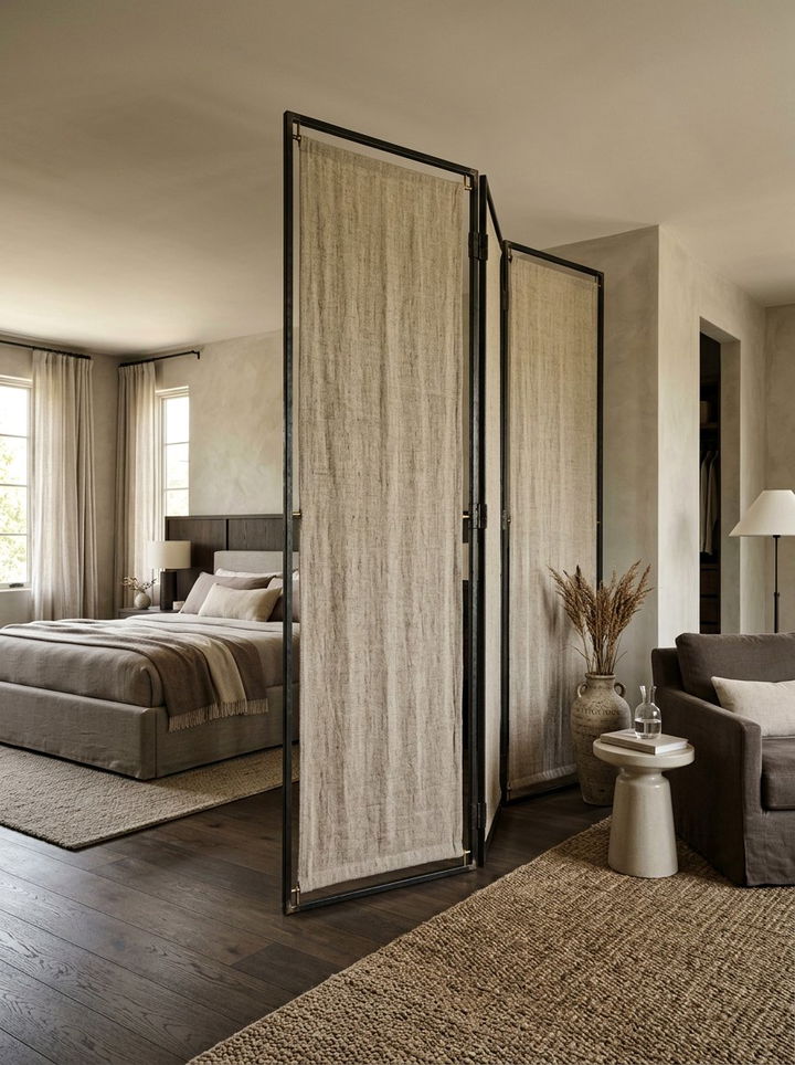 Heavy Linen Screen - 30 bedroom curtain dividers