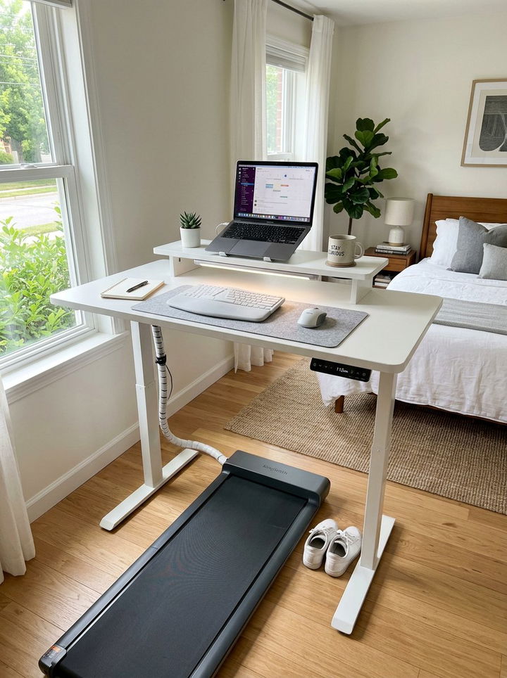 Height Adjustable Desk - 30 bedroom study desk ideas
