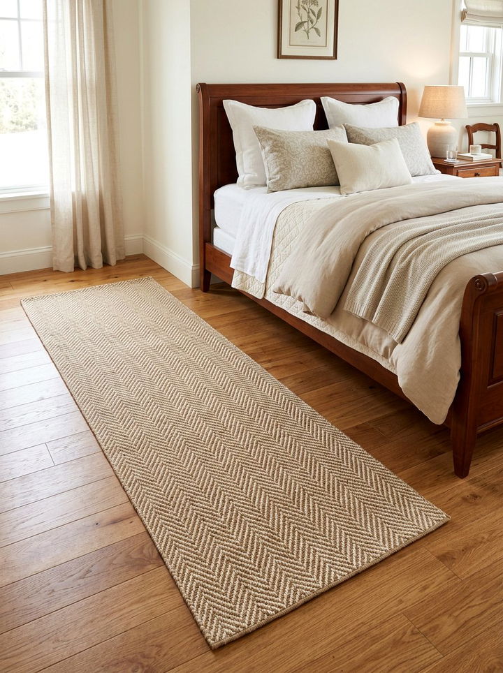 Herringbone Pattern Runner Rug - 30 bedroom runner rugs