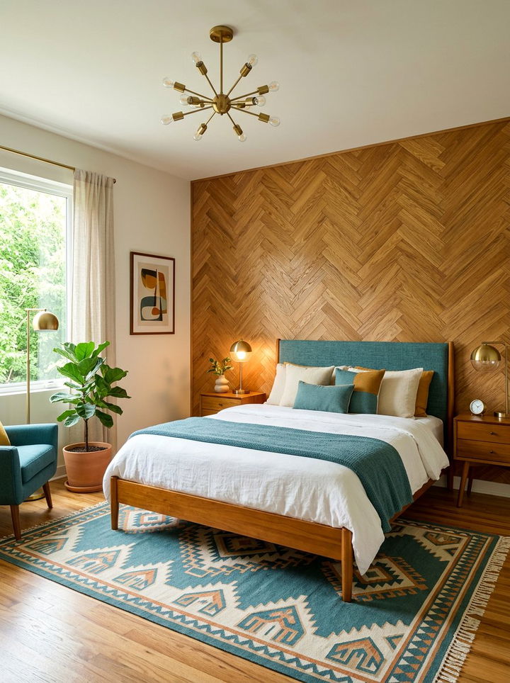 Herringbone Wood Molding - 30 bedroom molding ideas