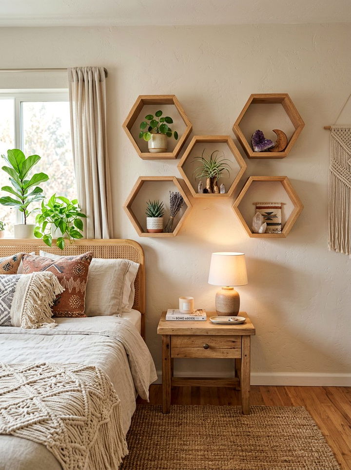Hexagon Wall Cubbies Bedroom - 30 bedroom wall storage ideas