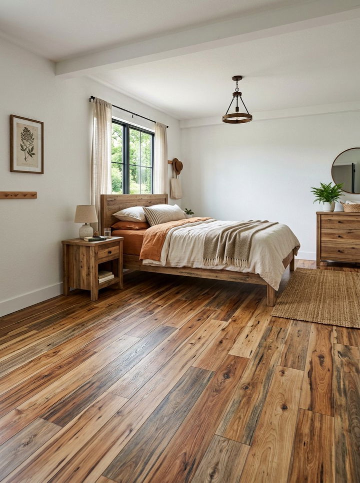 Hickory wood bedroom laminate - 30 bedroom laminate flooring ideas