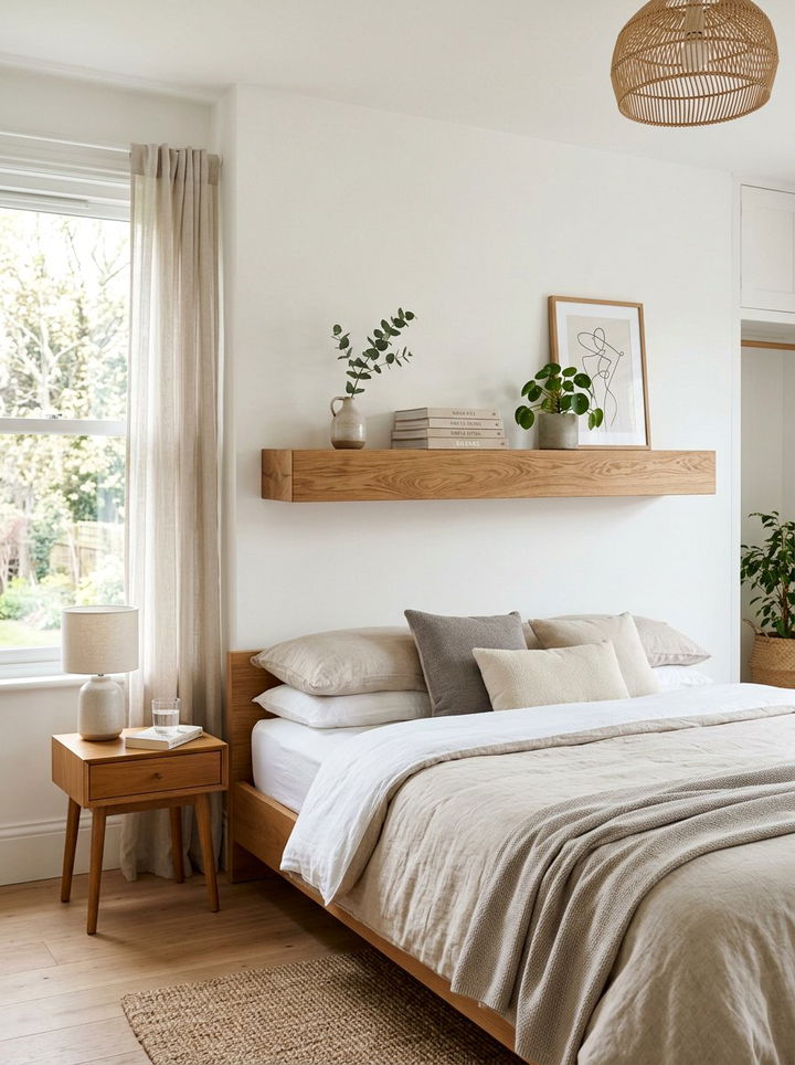 Hidden Bracket Floating Shelf - 30 bedroom floating shelves