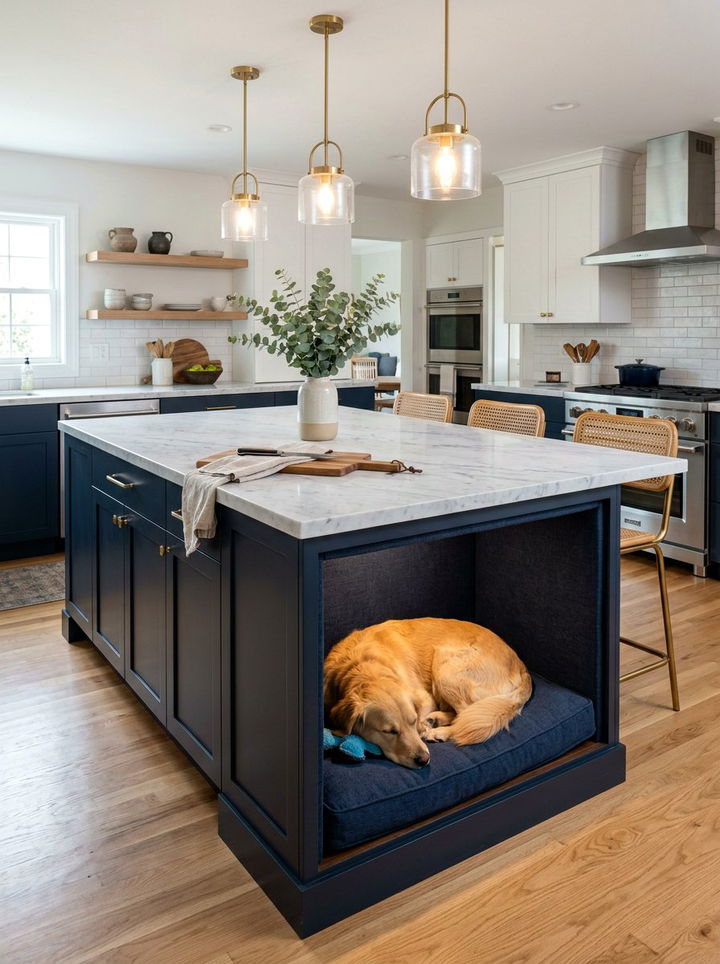 Hidden Dog Bed In Kitchen Island - 30 dog bedroom ideas