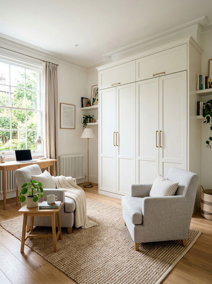 Hidden Murphy Bed Cabinet - 30 compact bedroom ideas