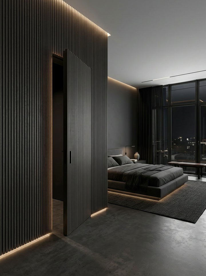 Hidden Seamless Wall Door - 30 bedroom door designs