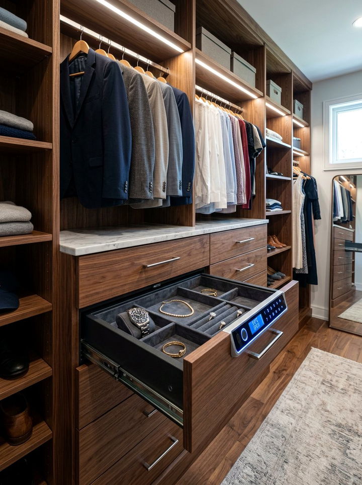 Hidden Storage Safe Drawer - 30 bedroom closet organization