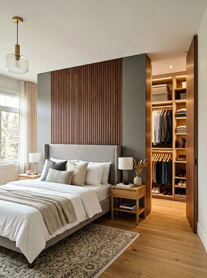 Hidden Walk In Closet Behind Bed - 30 bedroom walk-in closet ideas