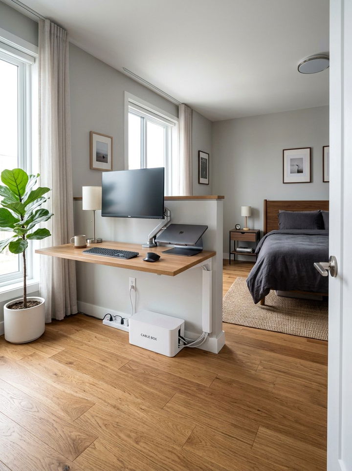 Hidden cable management - 30 dust-free bedroom ideas