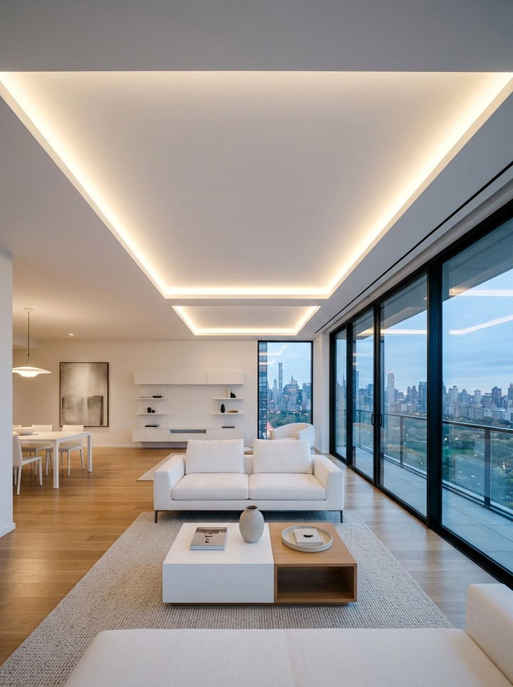 Hidden led ceiling strips - 30 bedroom led strip lights ideas