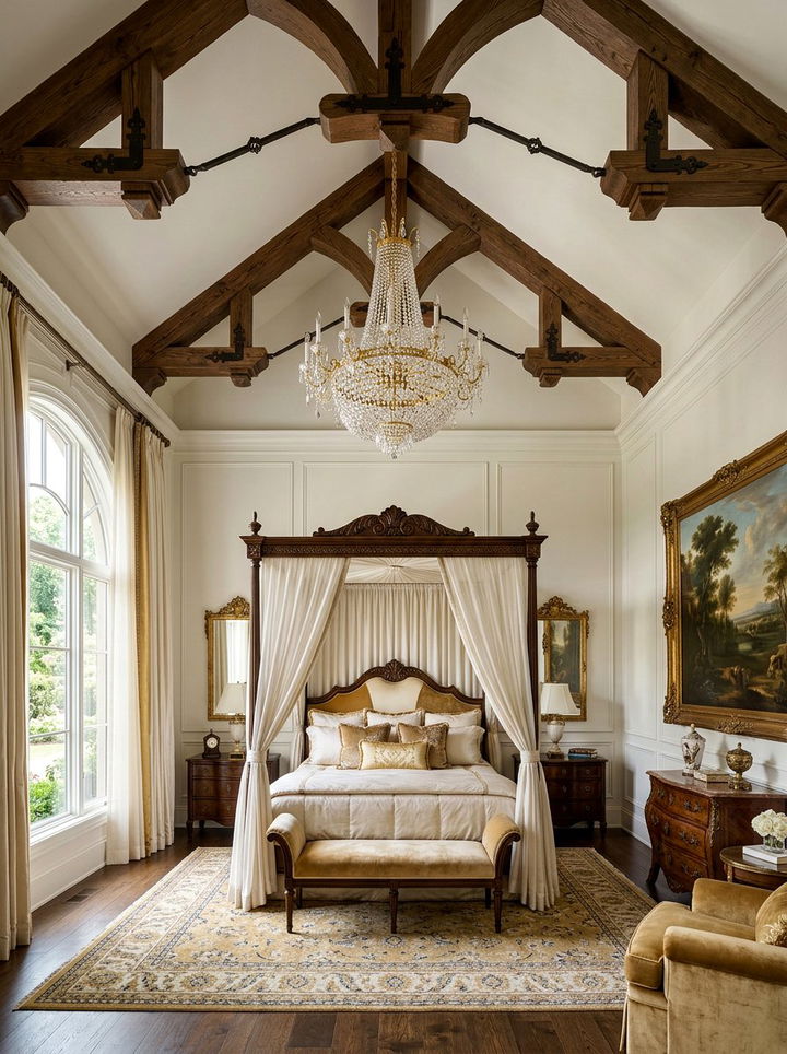 High Ceiling Bedroom Beams - 30 exposed beam bedroom ideas