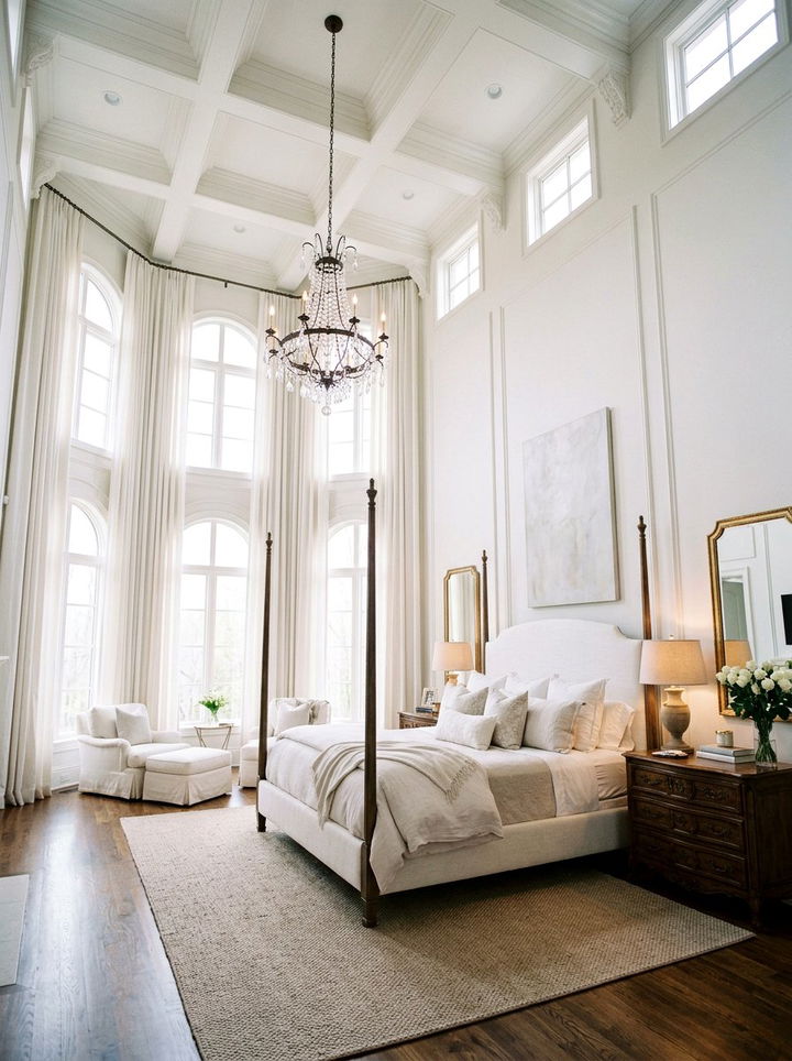 High Ceiling Bedroom - 30 airy bedroom ideas