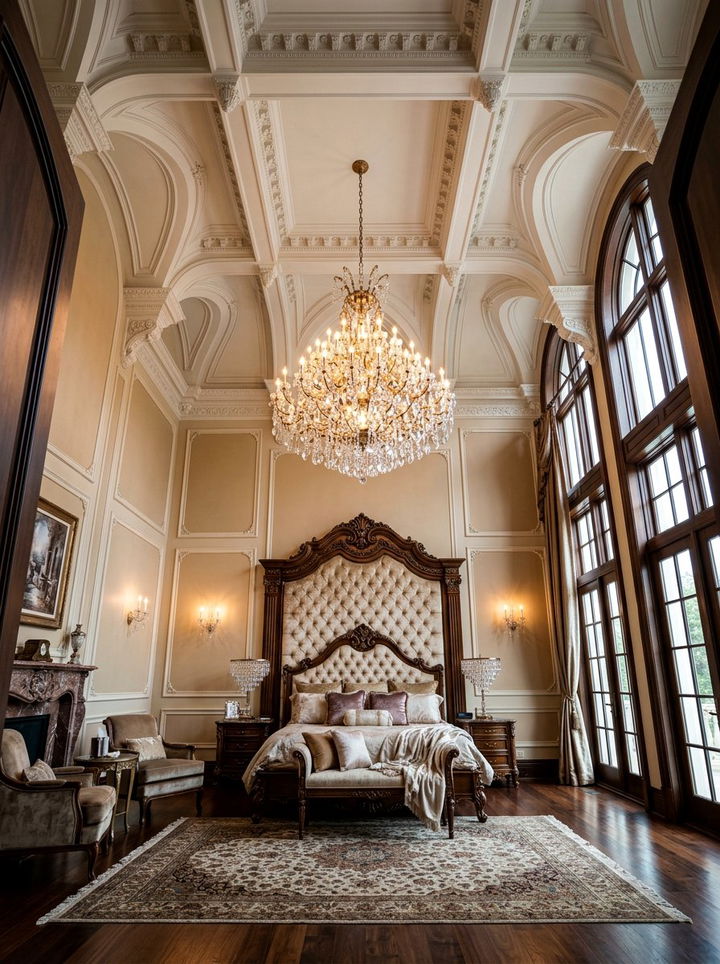 High Ceiling Master Suite - 30 luxury bedroom ideas