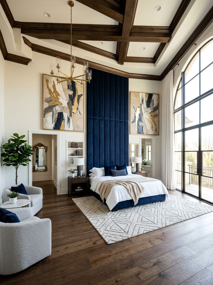 High Ceiling Master Suite - 30 penthouse bedroom ideas