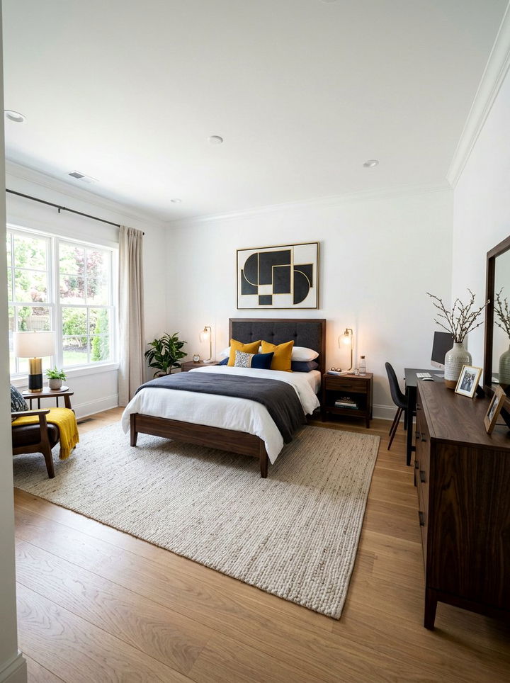 High Contrast Room Design - 30 senior bedroom ideas