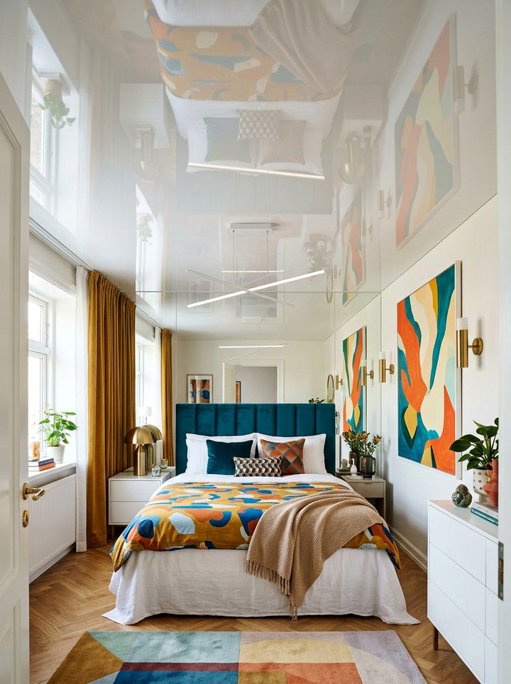 High Gloss Ceiling - 30 bedroom ceiling design ideas