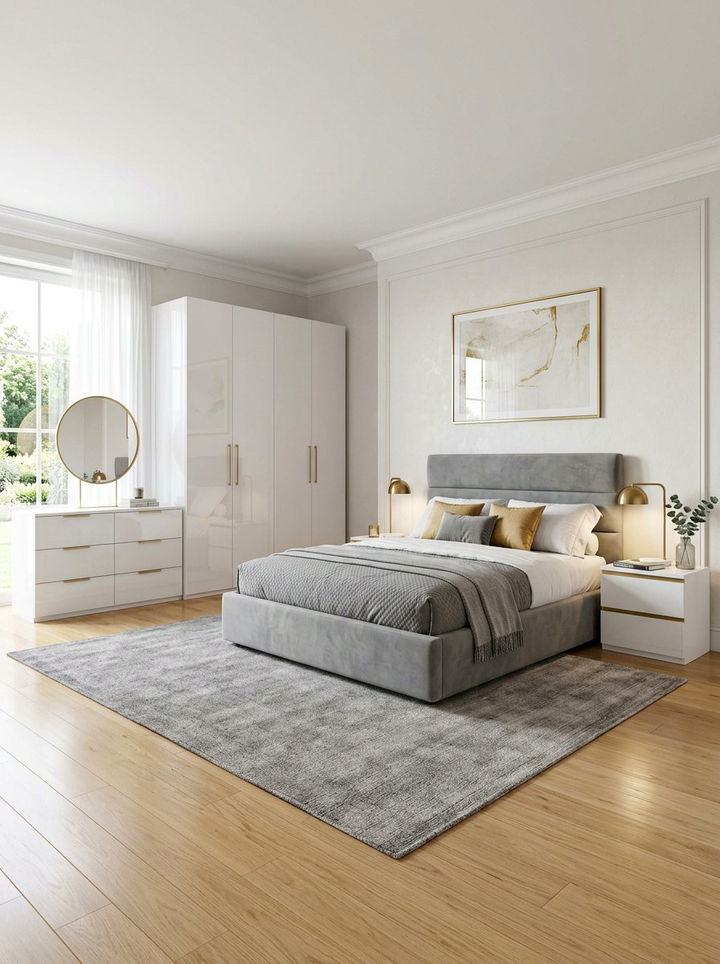 High Gloss Furniture Bedroom - 30 modern glam bedroom ideas