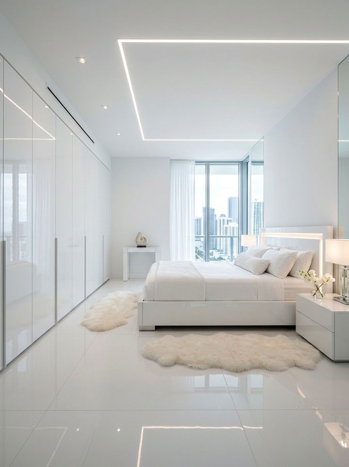 High Gloss White Bedroom - 30 white bedroom design ideas