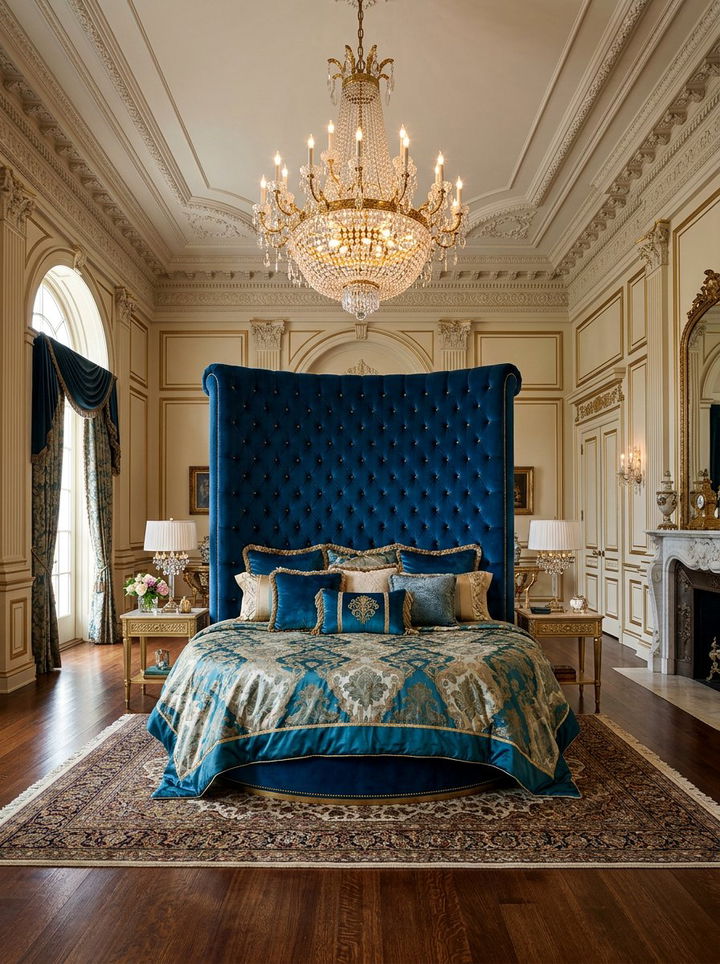 High Headboard Round Bed - 30 bedroom round beds