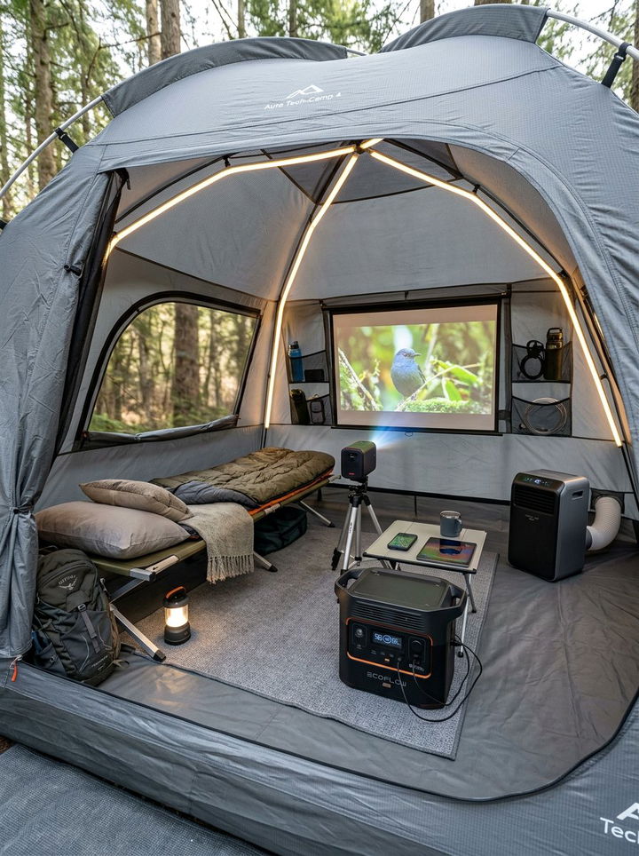 High Tech Camping - 30 camping bedroom ideas
