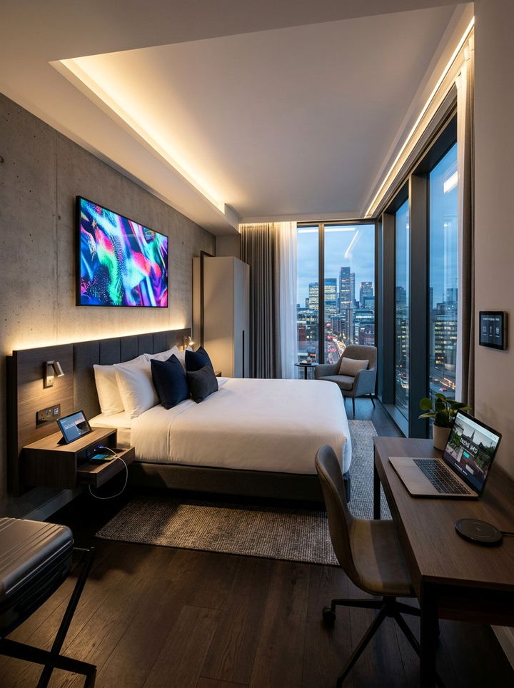High Tech Smart Hotel - 30 hotel bedroom ideas