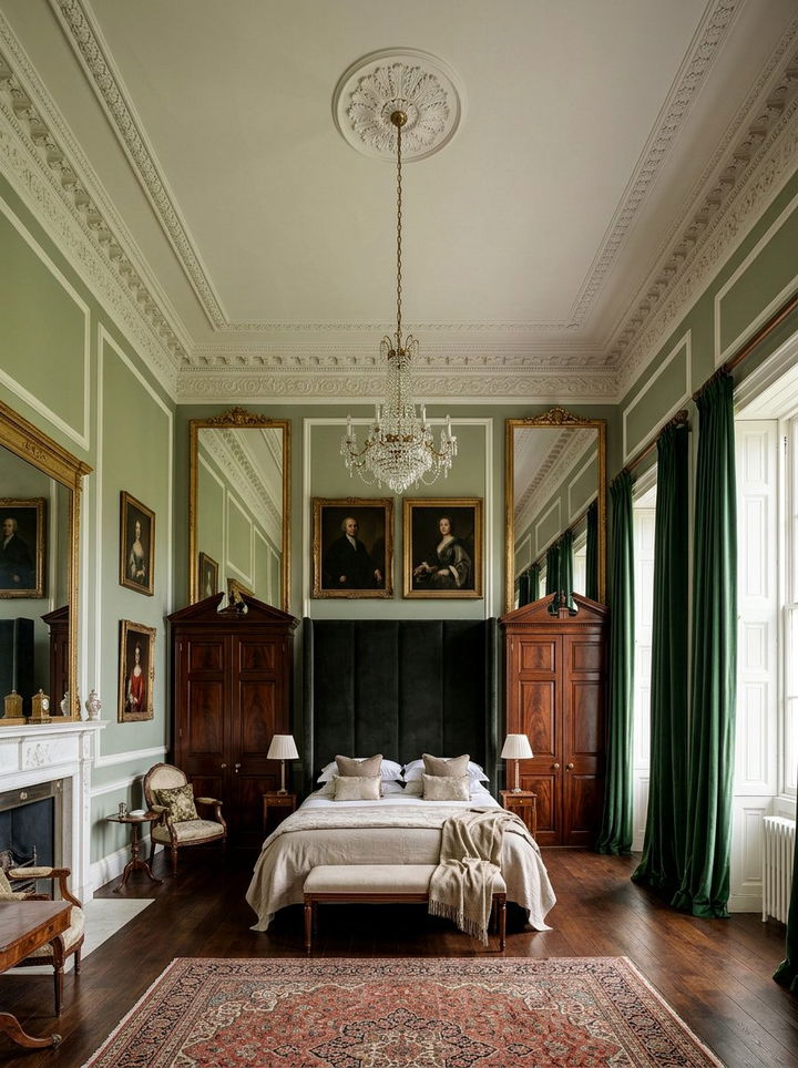 High ceiling Georgian bedroom - 30 Georgian bedroom ideas