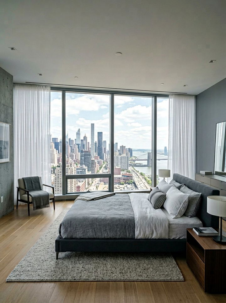 High rise apartment bedroom view - 30 apartment bedroom ideas