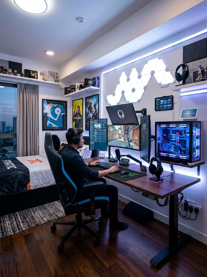 High tech esports bedroom - 30 esports bedroom ideas