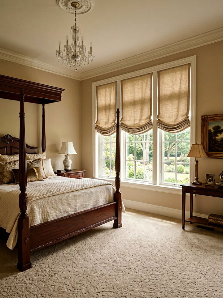 Hobbled roman shades - 30 bedroom roman shades