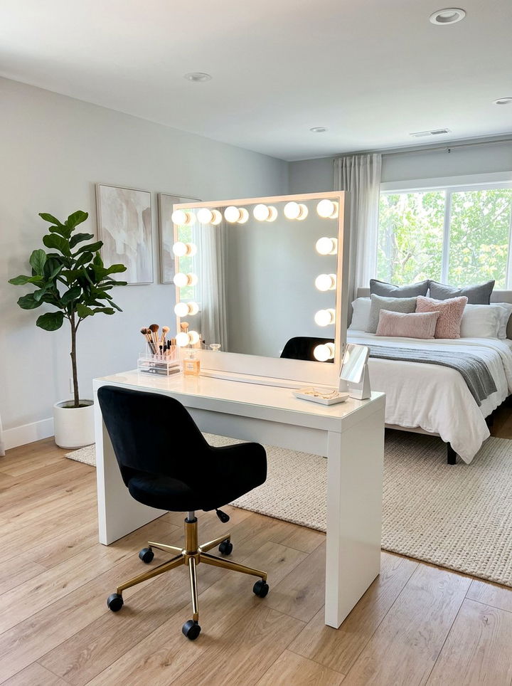 Hollywood Mirror Vanity Set - 30 bedroom vanity tables