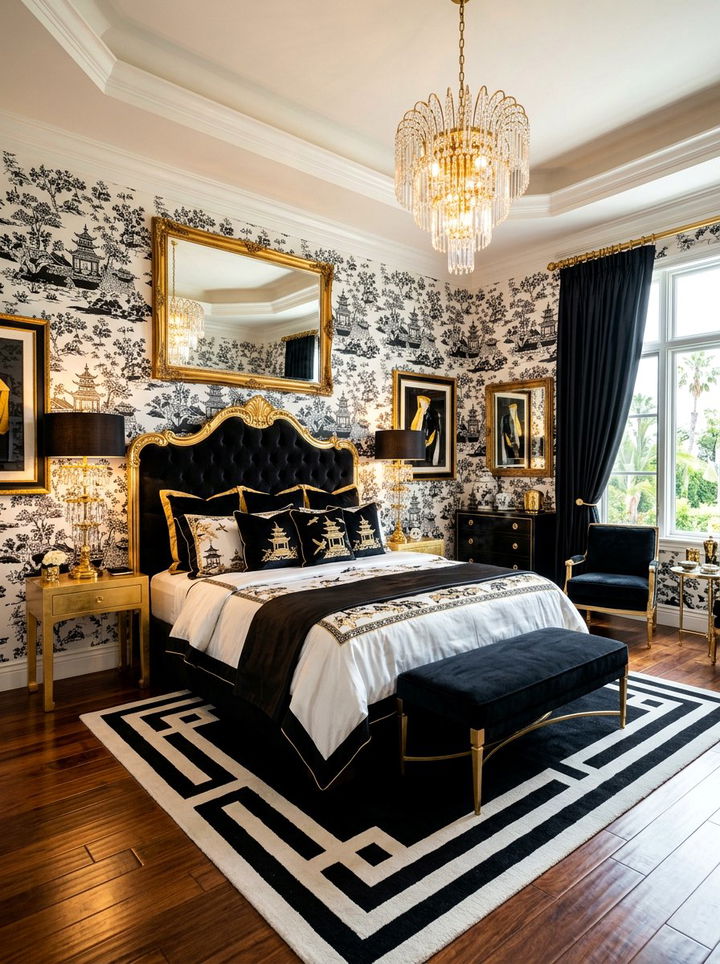Hollywood Regency Bedroom - 30 bedroom decor ideas