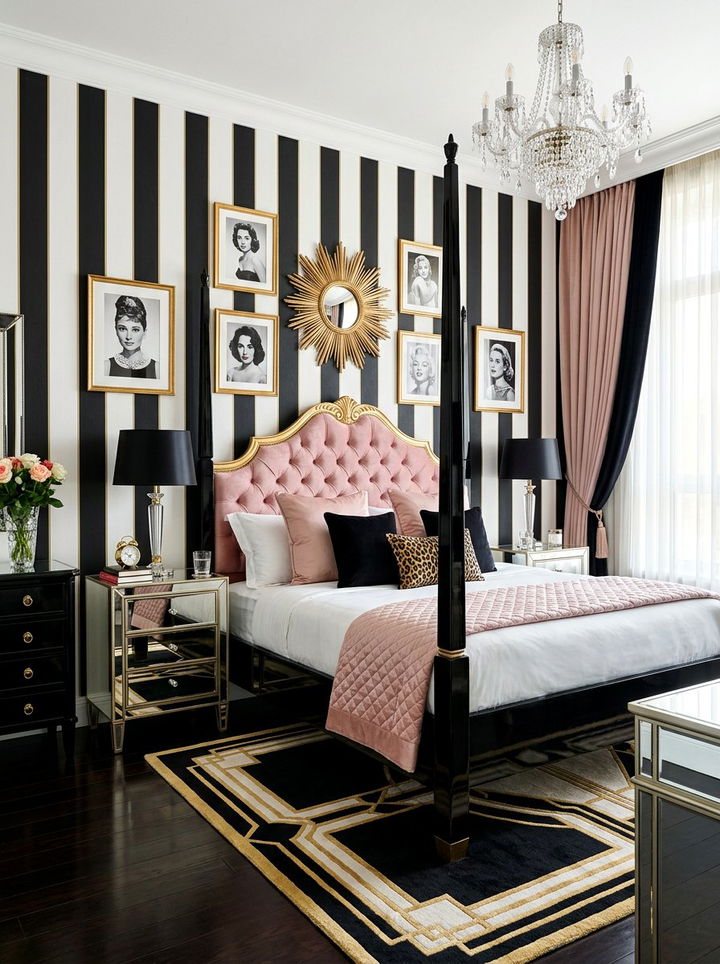Hollywood Regency Bedroom - 30 antique bedroom ideas
