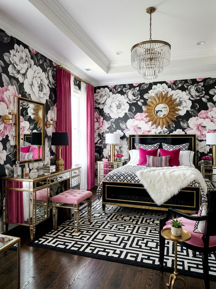 Hollywood Regency Style Bedroom - 30 mansion bedroom ideas