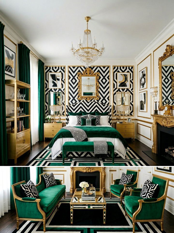 Hollywood regency bedroom - 30 glam bedroom ideas