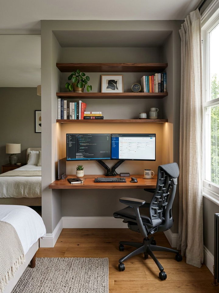 Home Office Alcove - 30 bedroom alcove ideas