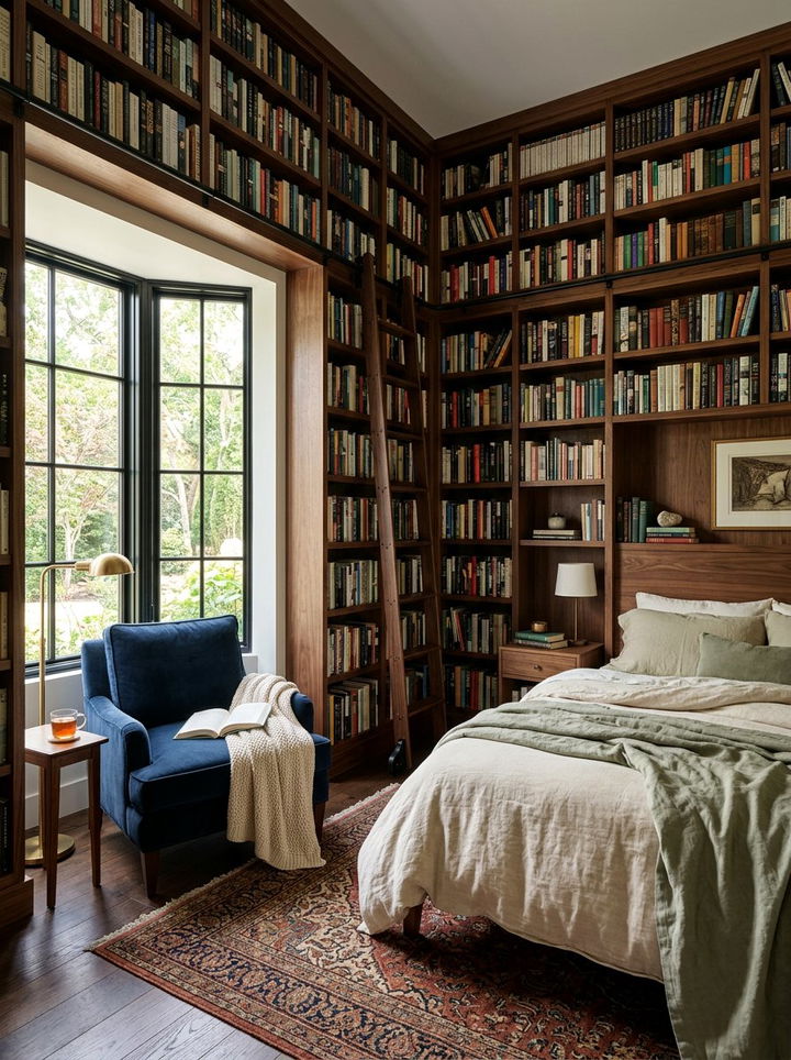 Home library bedroom - 30 nerd bedroom ideas