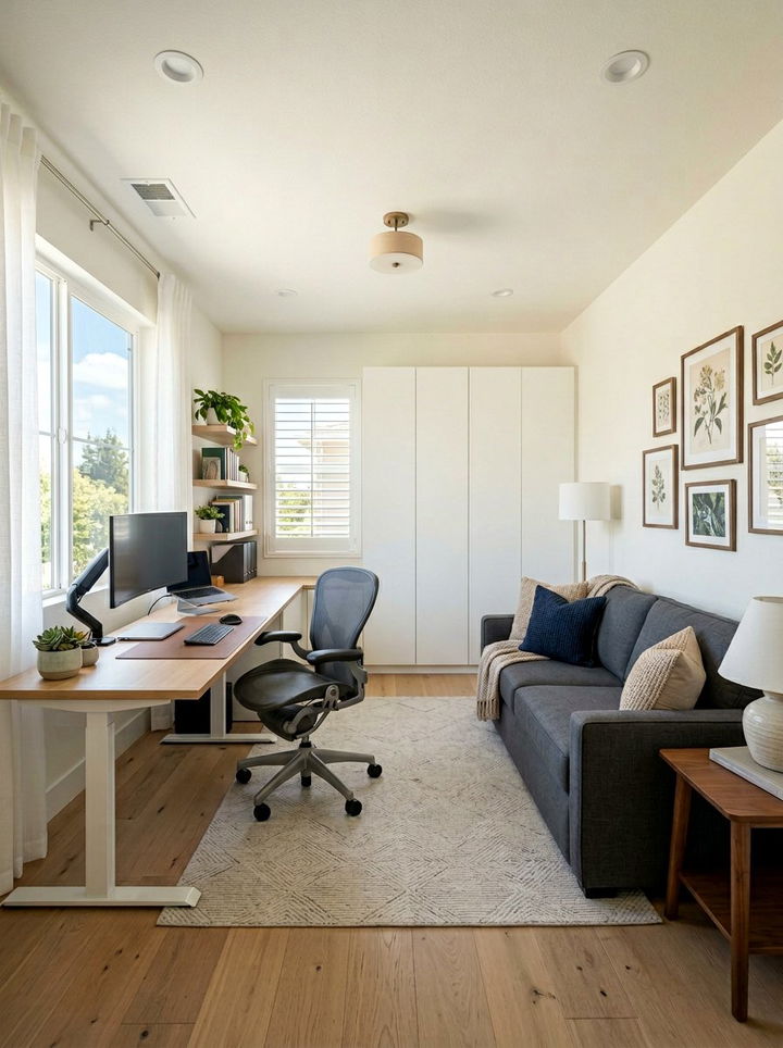 Home office guest room combo - 30 bonus room to bedroom ideas