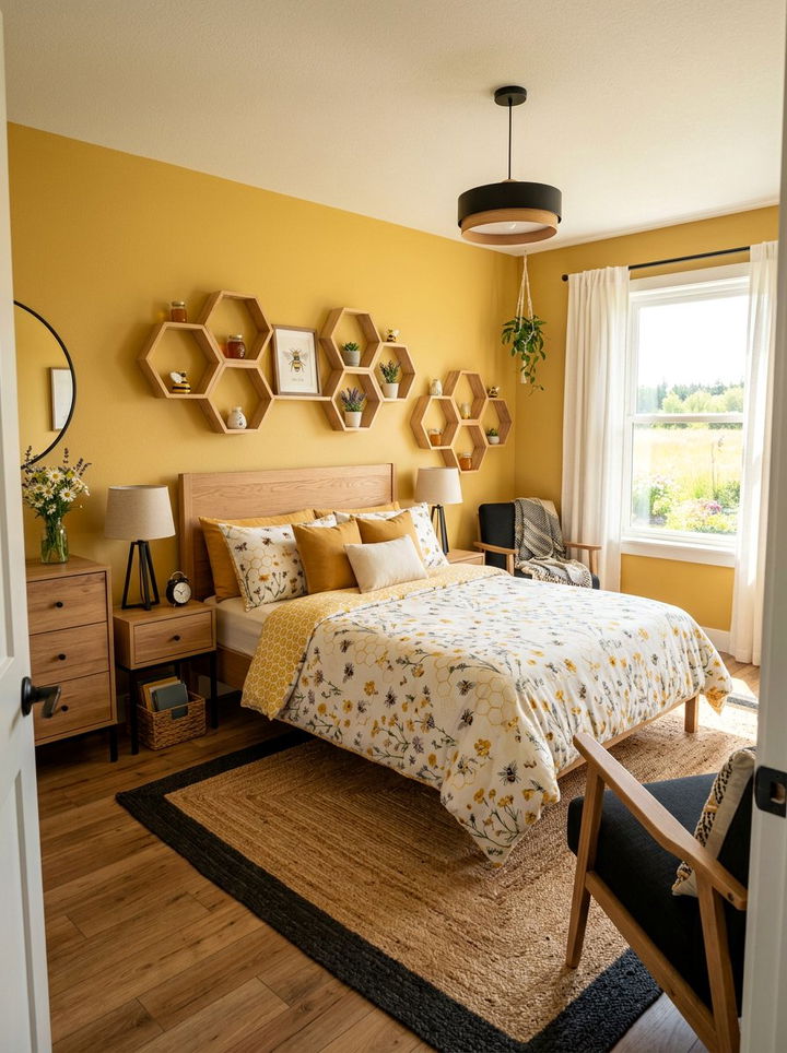 Honey Bee Bedroom - 30 animal themed bedroom ideas