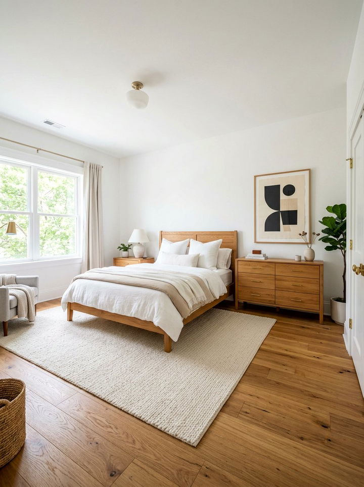 Honey Oak Bedroom - 30 warm tone bedroom ideas