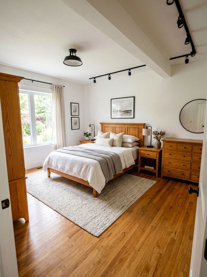 Honey Oak White Bedroom - 30 white and wood bedroom color combo